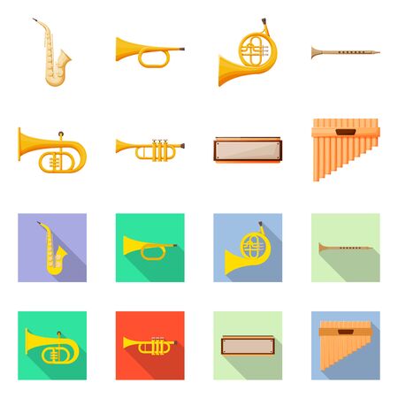 Isolated object of concert and classical sign. Collection of concert and equipment vector icon for stock.のイラスト素材