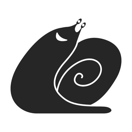 Animal snail vector icon.Black vector icon isolated on white background animal snail.のイラスト素材