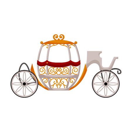 Vintage carriage vector icon.Cartoon vector icon vintage carriage isolated on white background .のイラスト素材