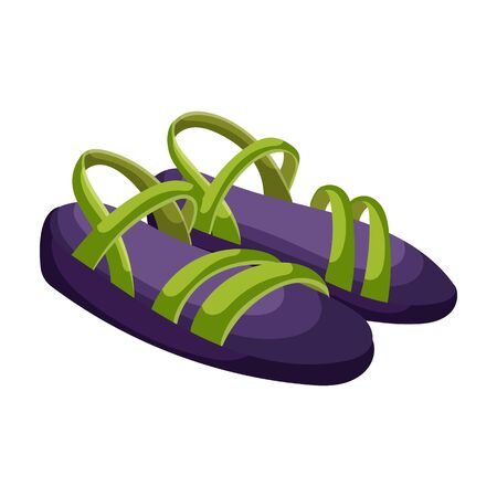 Summer sandal vector icon.Cartoon vector icon isolated on white background summer sandal .のイラスト素材