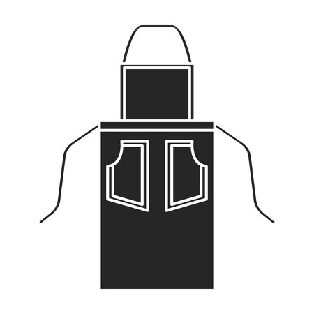 Apron vector icon.Black vector icon isolated on white background apron.のイラスト素材