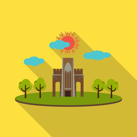 Isolated object of building and vietnam sign. Collection of building and palace stock vector illustration.のイラスト素材