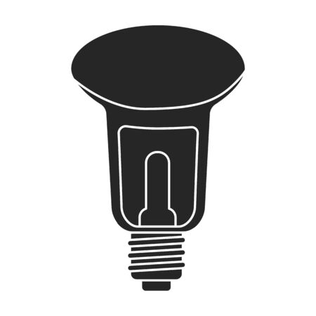 Iight bulb vector icon.Black vector icon isolated on white background light bulb.のイラスト素材