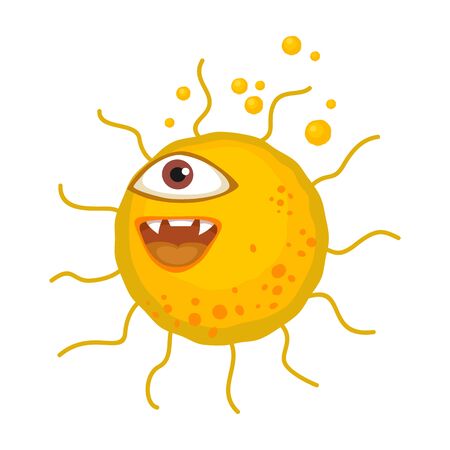 Germ of bacteria vector icon.Cartoon vector icon isolated on white background germ of bacteria.のイラスト素材
