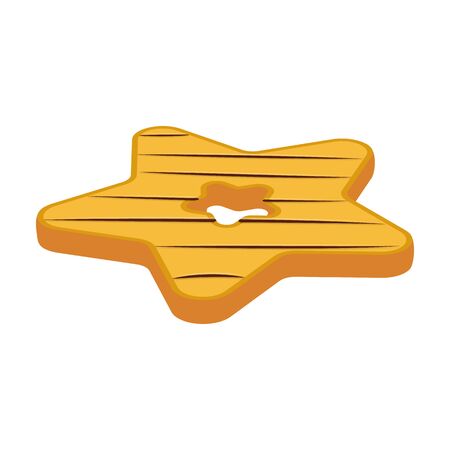 Biscuit cookie vector icon.Cartoon vector icon isolated on white background biscuit cookie.のイラスト素材