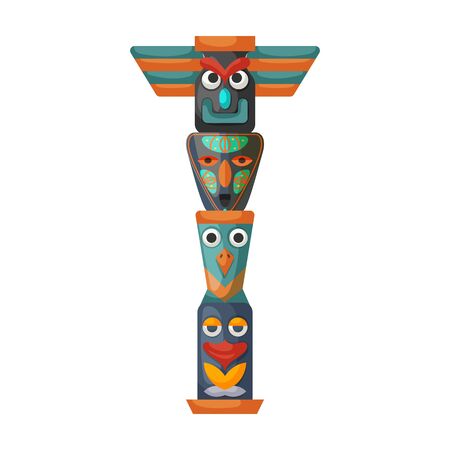 Totem vector icon.Cartoon vector  isolated on white background totem.のイラスト素材