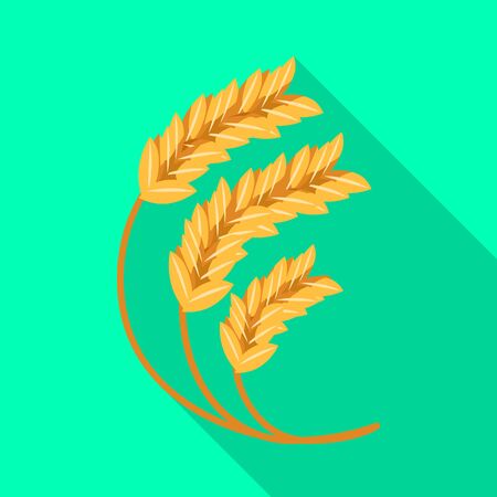 Vector design of wheat and farming icon. Set of wheat and product stock vector illustration.のイラスト素材