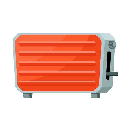 Isolated object of toaster and toast icon. Web element of toaster and tool stock vector illustration.のイラスト素材