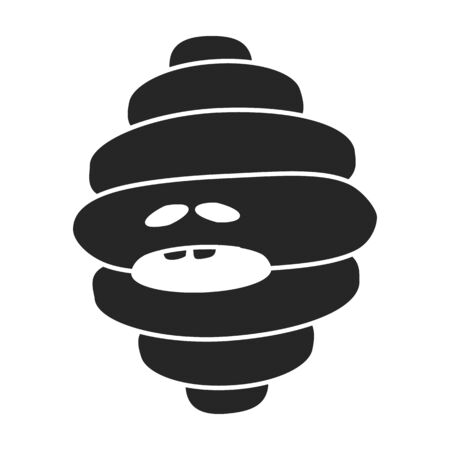 Germ of bacteria vector icon.Black,simple vector icon isolated on white background germ of bacteria.のイラスト素材