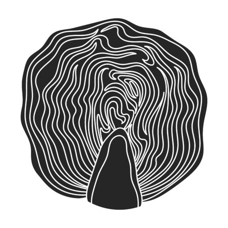 Cabbage vector icon.Black,simple vector icon isolated on white background cabbage.のイラスト素材