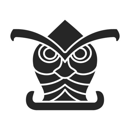 Totem vector icon.Black vector icon isolated on white background totem.のイラスト素材