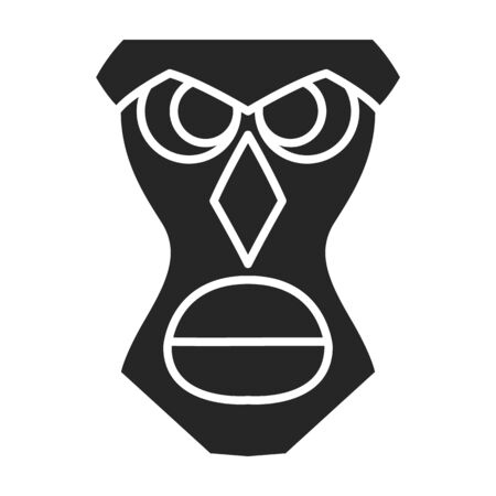 Totem vector icon.Black vector icon isolated on white background totem.のイラスト素材