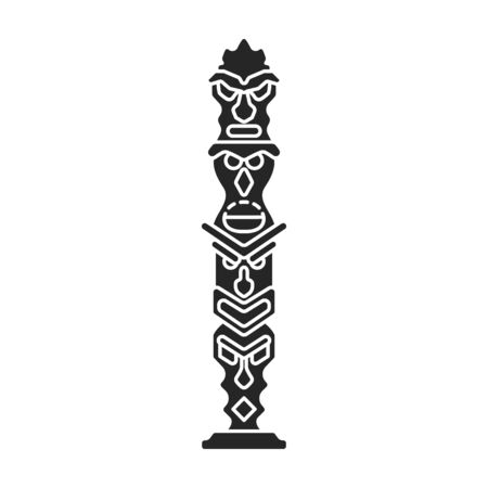 Tribal mask vector icon.Black vector icon isolated on white background tribal mask .のイラスト素材