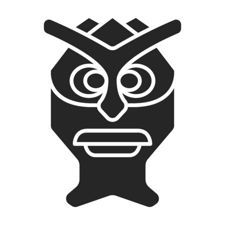 Totem vector icon.Black vector icon isolated on white background totem.のイラスト素材
