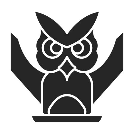 Totem vector icon.Black vector icon isolated on white background totem.のイラスト素材