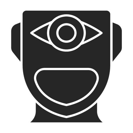 Totem vector icon.Black vector icon isolated on white background totem.のイラスト素材