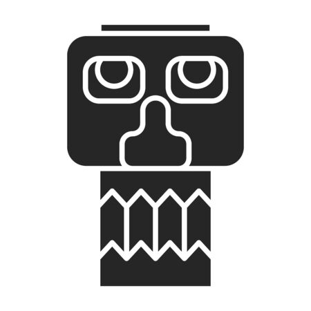 Totem vector icon.Black vector icon isolated on white background totem.のイラスト素材