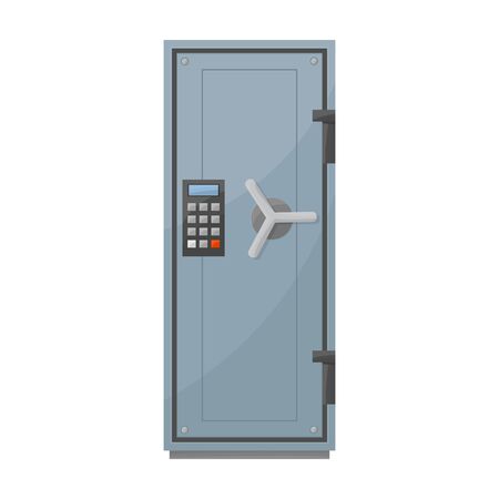 Bank safe vector icon.Cartoon vector icon isolated on white background bank safe.のイラスト素材
