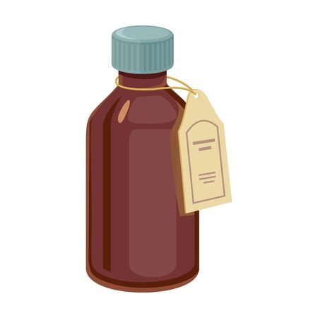 Bottle of medicine vector icon.Cartoon vector icon isolated on white background bottle of medicine.のイラスト素材
