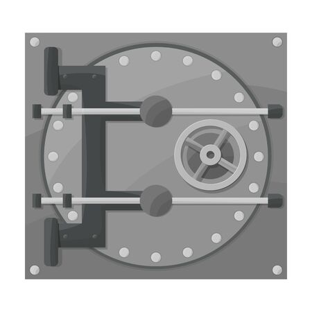 Bank safe vector icon.Cartoon vector icon isolated on white background bank safe.のイラスト素材