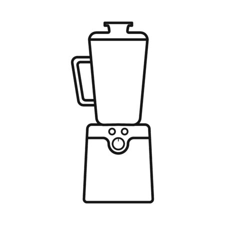 Vector illustration of blender and machine sign. Web element of blender and juicer stock vector illustration.のイラスト素材