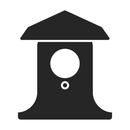 Birdhouse vector icon.Black vector icon isolated on white background birdhouse.のイラスト素材