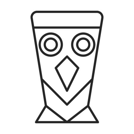 Totem vector icon.Line vector icon isolated on white background totem.のイラスト素材