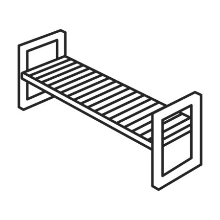 Garden seat vector icon.Outline.line vector icon isolated on white background garden seat .のイラスト素材