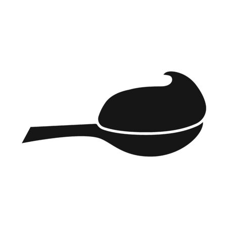 Vector design of spoon and peanut symbol. Collection of spoon and butter stock vector illustration.のイラスト素材