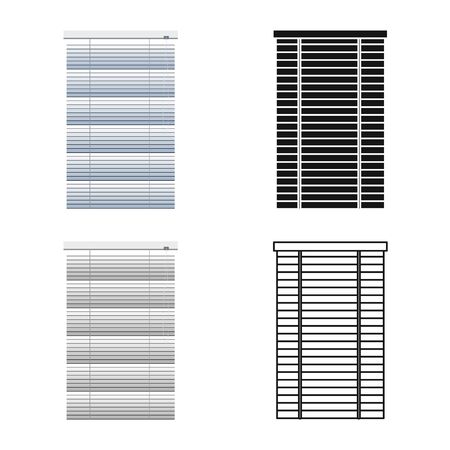 Vector illustration of jalousie and roll symbol. Web element of jalousie and bamboo vector icon for stock.のイラスト素材