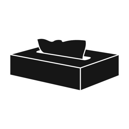 Paper of napkin vector icon.Black vector icon isolated on white background paper of napkin .のイラスト素材