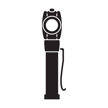 Flashlight vector icon.Black,simle vector icon isolated on white background flashlight .のイラスト素材