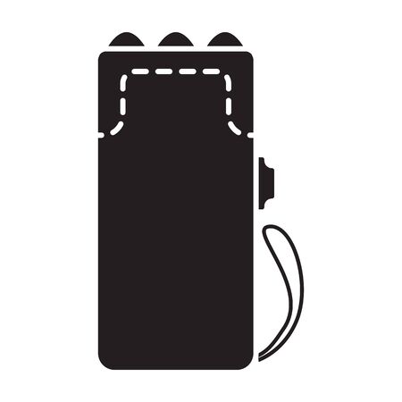 Flashlight vector icon.Black,simle vector icon isolated on white background flashlight .のイラスト素材
