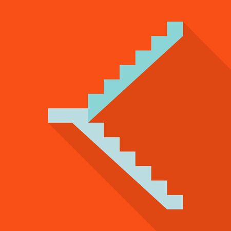 Metal staircase vector icon.Flat vector icon isolated on white background metal staircase.のイラスト素材