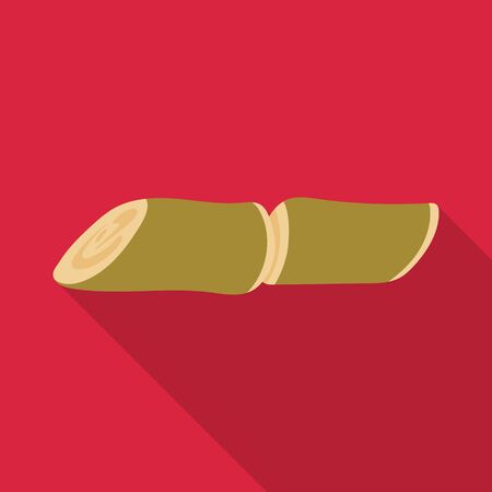 Stem of sugar cane vector icon.Flat vector icon isolated on white background stem of sugar cane .のイラスト素材