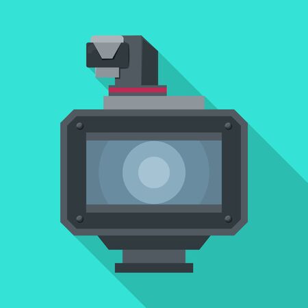Video camera vector icon.Flat vector icon isolated on white background video camera.のイラスト素材
