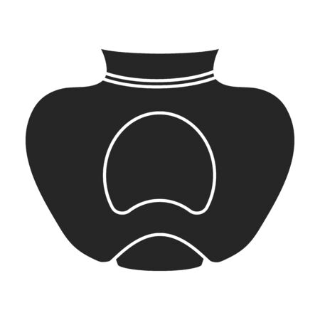 Flower vase vector icon.Black vector icon isolated on white background flower vase .のイラスト素材