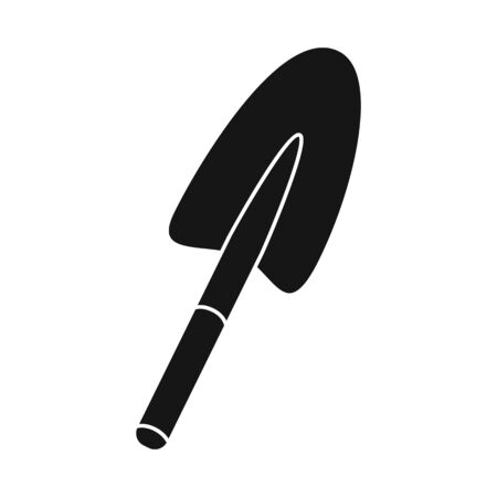 Vector illustration of shovel and tool icon. Web element of shovel and work stock symbol for web.のイラスト素材