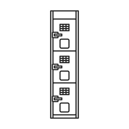 Door of storage vector icon.Outline vector icon isolated on white background door of storage .のイラスト素材