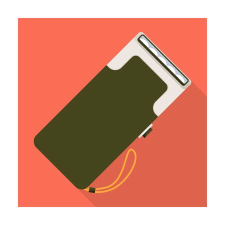 Flashlight vector icon.Flat vector icon isolated on white background flashlight .のイラスト素材