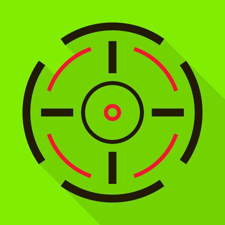 Eye target vector icon.Flat vector icon isolated on white background eye target.のイラスト素材