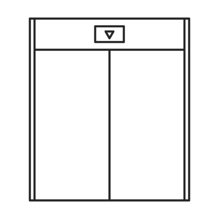 Elevator vector icon.Outline vector icon isolated on white background elevator.
