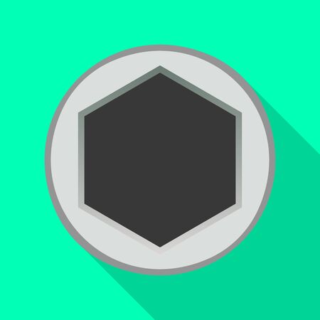 Rivet nut vector icon.Flat vector icon isolated on white background rivet nut.のイラスト素材