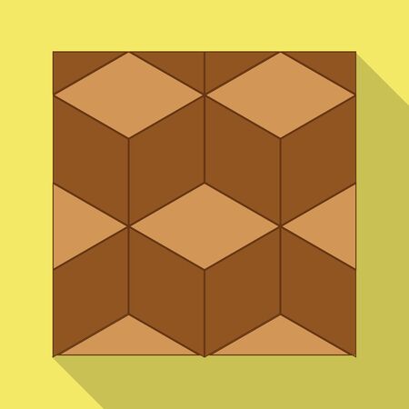 Parquet floor vector icon.Flat vector icon isolated on white background parquet floor.のイラスト素材