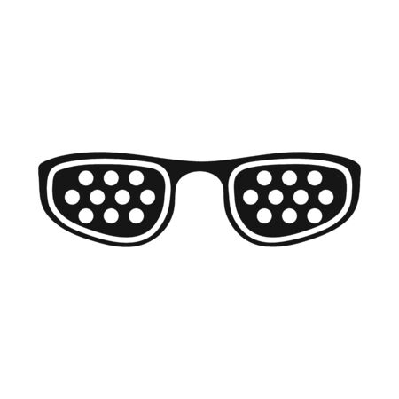Vector design of eyeglasses and corrective icon. Graphic of eyeglasses and sunglasses stock vector illustration.のイラスト素材