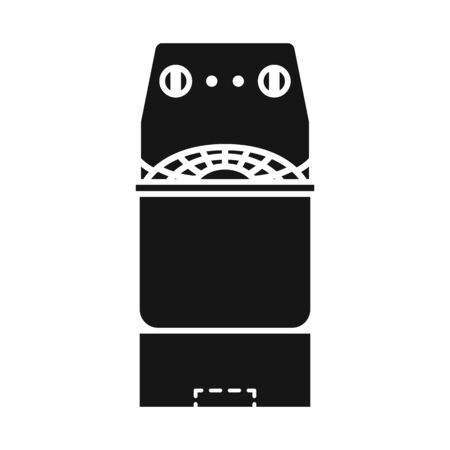 Vector illustration of kneading and machine sign. Graphic of kneading and hardware vector icon for stock.のイラスト素材