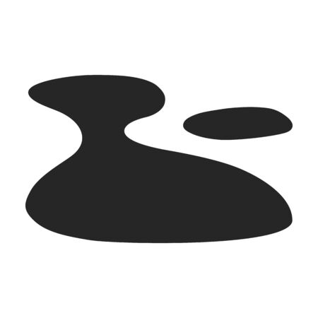 Water puddle vector icon.Black vector icon isolated on white background water puddle.のイラスト素材