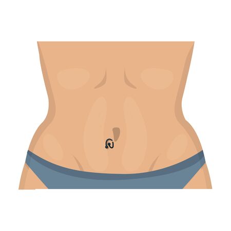Navel of pierced vector icon.Cartoon vector icon isolated on white background navel of pierced.のイラスト素材