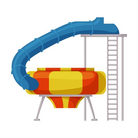 Water slide vector icon.Cartoon vector icon isolated on white background water slide .のイラスト素材
