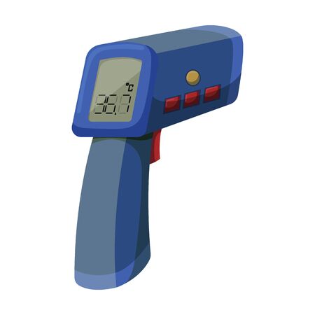 Gun thermometer vector icon.Cartoon vector icon isolated on white background gun thermometer .のイラスト素材